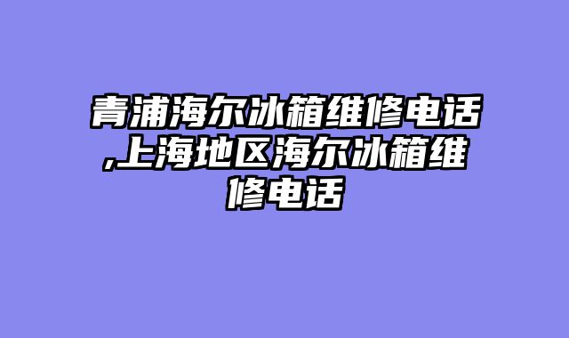 青浦海尔冰箱维修电话,上海地区海尔冰箱维修电话