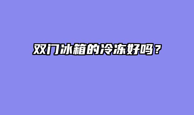 双门冰箱的冷冻好吗？