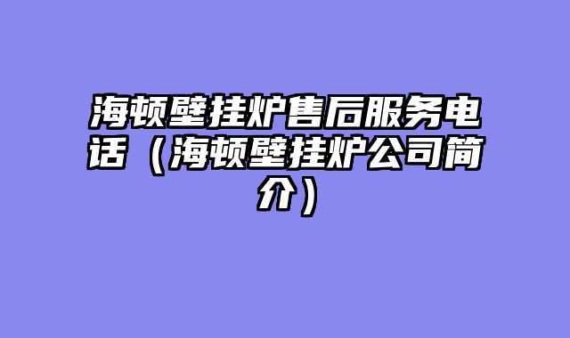 海顿壁挂炉售后服务电话（海顿壁挂炉公司简介）