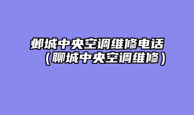 邺城中央空调维修电话（聊城中央空调维修）