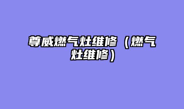 尊威燃气灶维修（燃气灶维修）