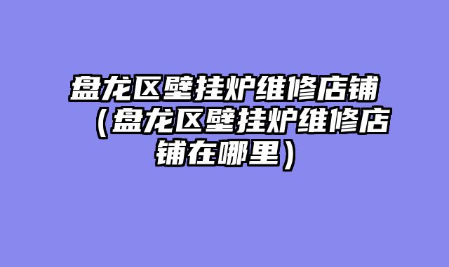 盘龙区壁挂炉维修店铺（盘龙区壁挂炉维修店铺在哪里）