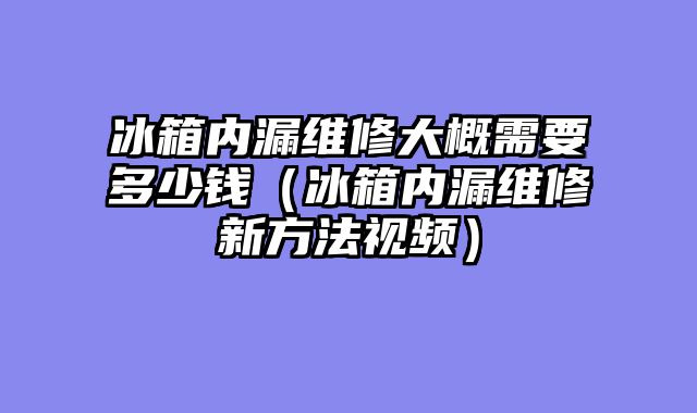 冰箱内漏维修大概需要多少钱（冰箱内漏维修新方法视频）