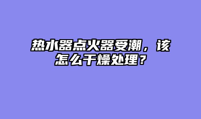 热水器点火器受潮，该怎么干燥处理？
