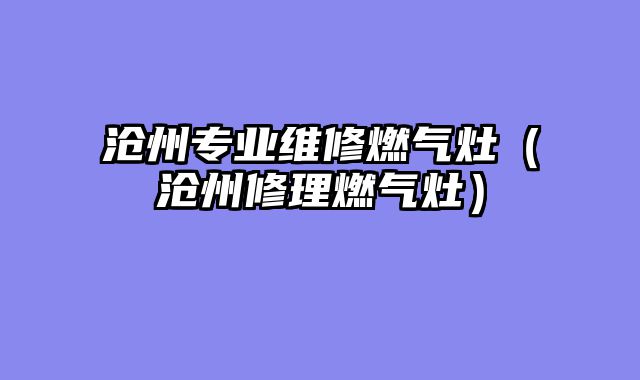 沧州专业维修燃气灶（沧州修理燃气灶）