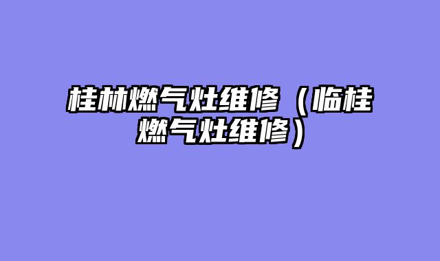 桂林燃气灶维修（临桂燃气灶维修）