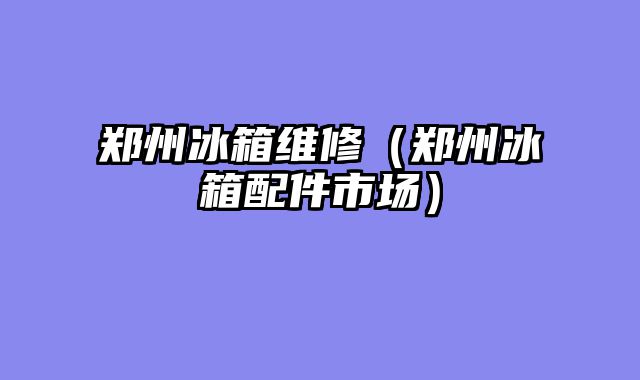 郑州冰箱维修（郑州冰箱配件市场）