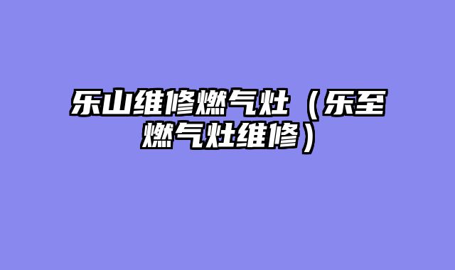 乐山维修燃气灶（乐至燃气灶维修）