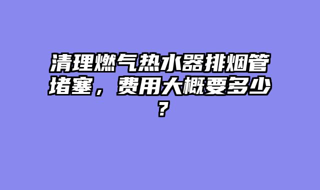 清理燃气热水器排烟管堵塞，费用大概要多少？