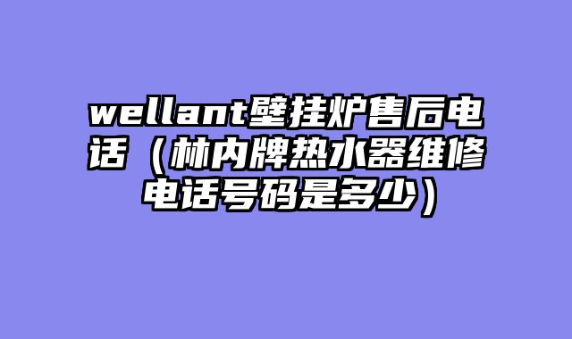 wellant壁挂炉售后电话（林内牌热水器维修电话号码是多少）