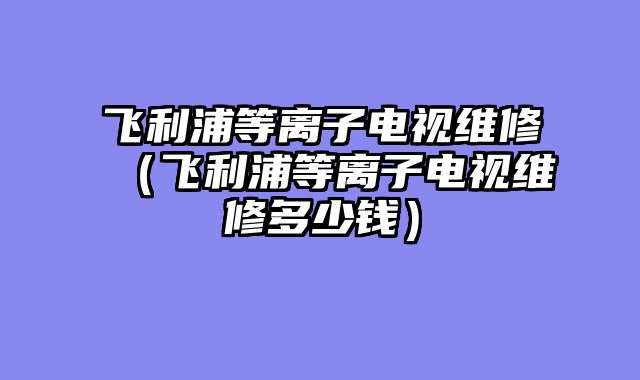 飞利浦等离子电视维修（飞利浦等离子电视维修多少钱）