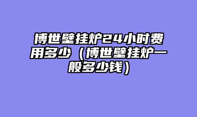 博世壁挂炉24小时费用多少（博世壁挂炉一般多少钱）