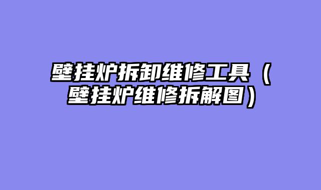 壁挂炉拆卸维修工具（壁挂炉维修拆解图）
