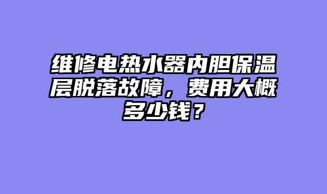 维修电热水器内胆保温层脱落故障，费用大概多少钱？