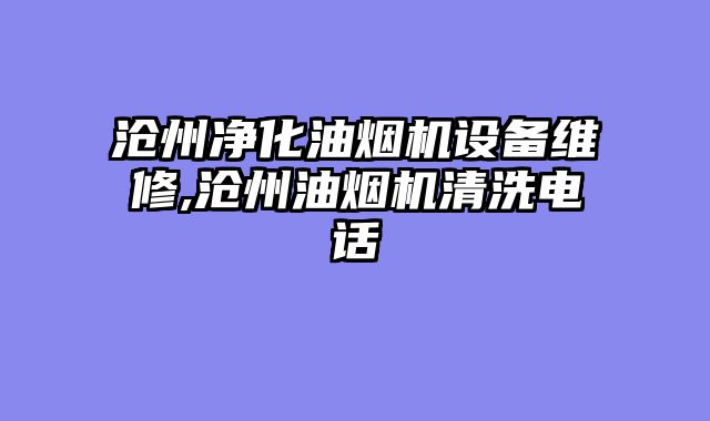 沧州净化油烟机设备维修,沧州油烟机清洗电话