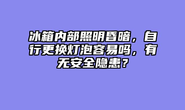 冰箱内部照明昏暗，自行更换灯泡容易吗，有无安全隐患？