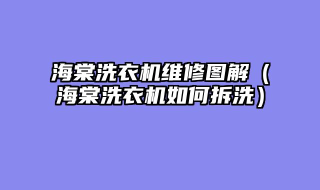 海棠洗衣机维修图解（海棠洗衣机如何拆洗）