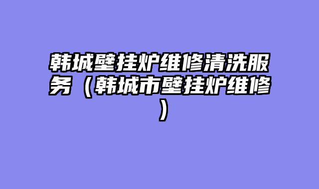 韩城壁挂炉维修清洗服务（韩城市壁挂炉维修）