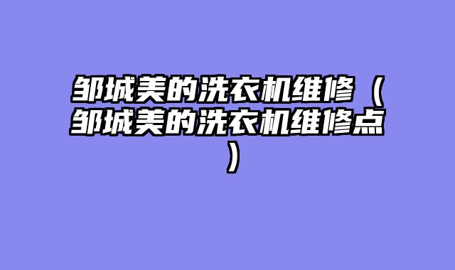 邹城美的洗衣机维修（邹城美的洗衣机维修点）