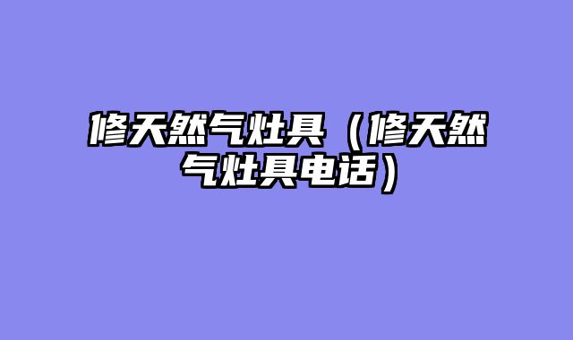 修天然气灶具（修天然气灶具电话）