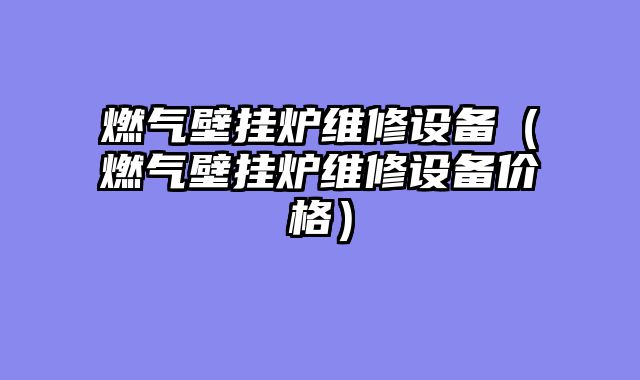 燃气壁挂炉维修设备（燃气壁挂炉维修设备价格）