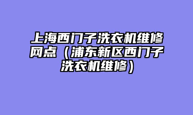 上海西门子洗衣机维修网点（浦东新区西门子洗衣机维修）