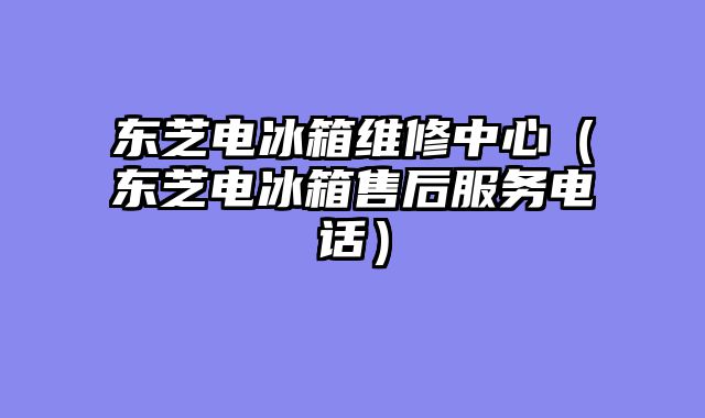 东芝电冰箱维修中心（东芝电冰箱售后服务电话）