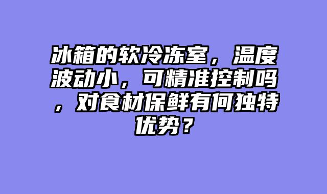 冰箱的软冷冻室，温度波动小，可精准控制吗，对食材保鲜有何独特优势？