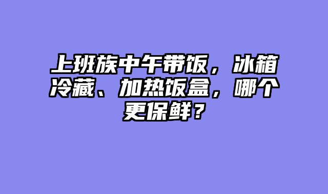 上班族中午带饭，冰箱冷藏、加热饭盒，哪个更保鲜？