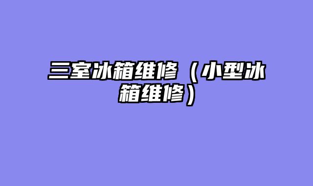 三室冰箱维修（小型冰箱维修）