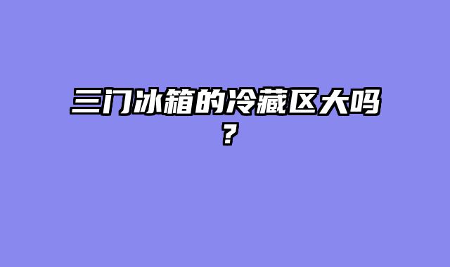 三门冰箱的冷藏区大吗？