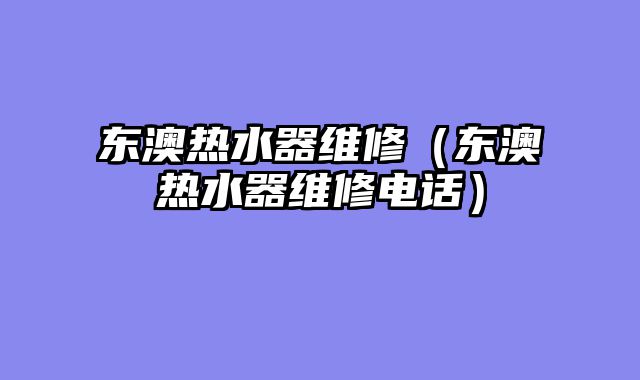 东澳热水器维修（东澳热水器维修电话）