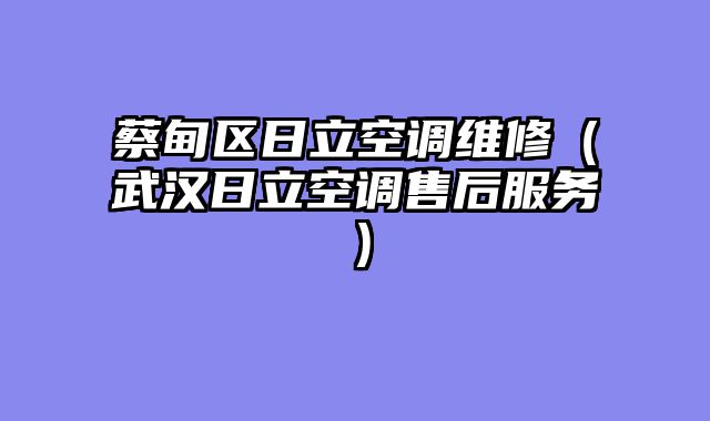 蔡甸区日立空调维修（武汉日立空调售后服务）