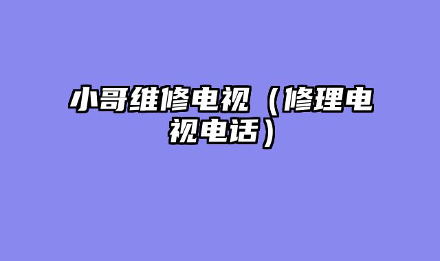 小哥维修电视（修理电视电话）