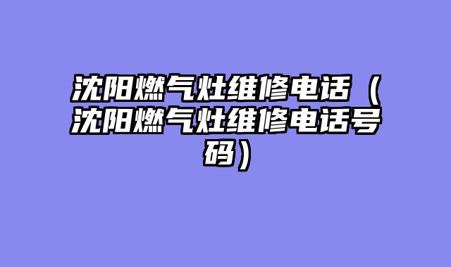 沈阳燃气灶维修电话（沈阳燃气灶维修电话号码）