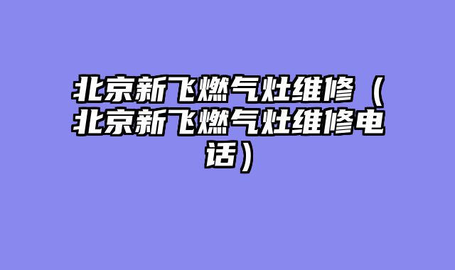 北京新飞燃气灶维修（北京新飞燃气灶维修电话）