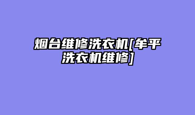 烟台维修洗衣机[牟平洗衣机维修]