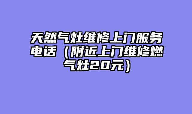 天然气灶维修上门服务电话（附近上门维修燃气灶20元）