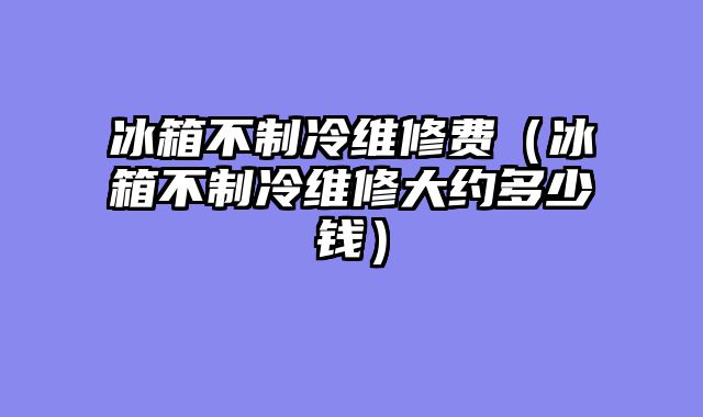 冰箱不制冷维修费（冰箱不制冷维修大约多少钱）