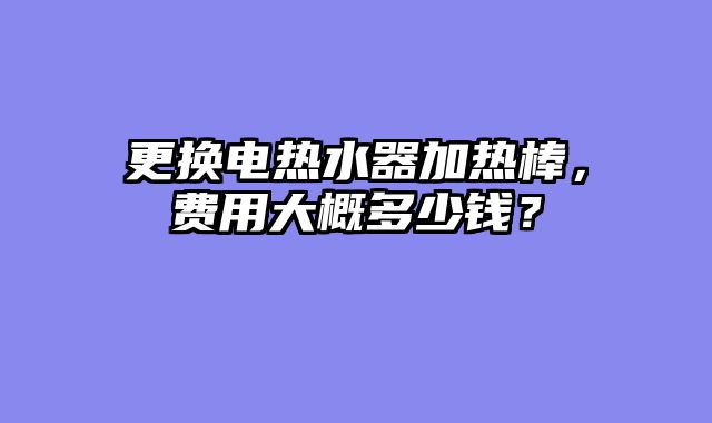 更换电热水器加热棒，费用大概多少钱？