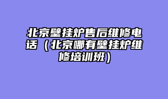 北京壁挂炉售后维修电话（北京哪有壁挂炉维修培训班）