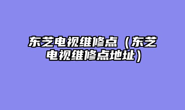 东芝电视维修点（东芝电视维修点地址）