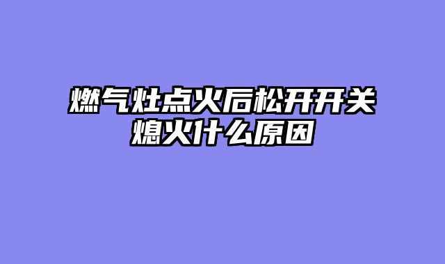 燃气灶点火后松开开关熄火什么原因