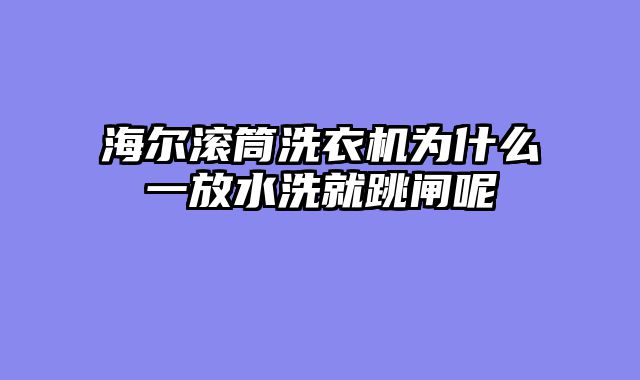 海尔滚筒洗衣机为什么一放水洗就跳闸呢