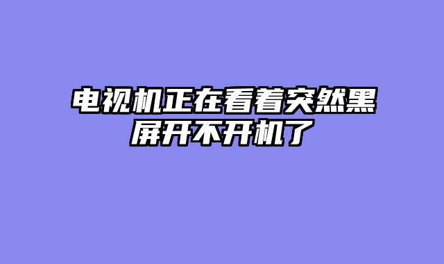 电视机正在看着突然黑屏开不开机了