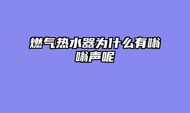 燃气热水器为什么有嗡嗡声呢