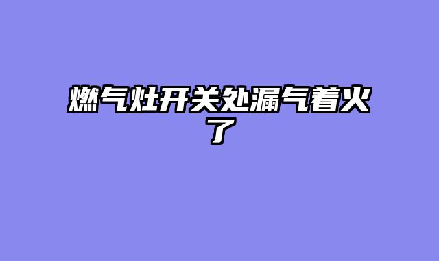 燃气灶开关处漏气着火了