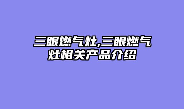 三眼燃气灶,三眼燃气灶相关产品介绍
