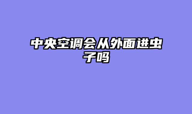 中央空调会从外面进虫子吗