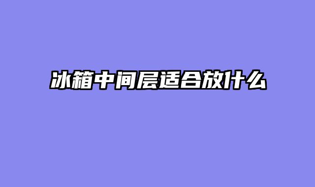 冰箱中间层适合放什么
